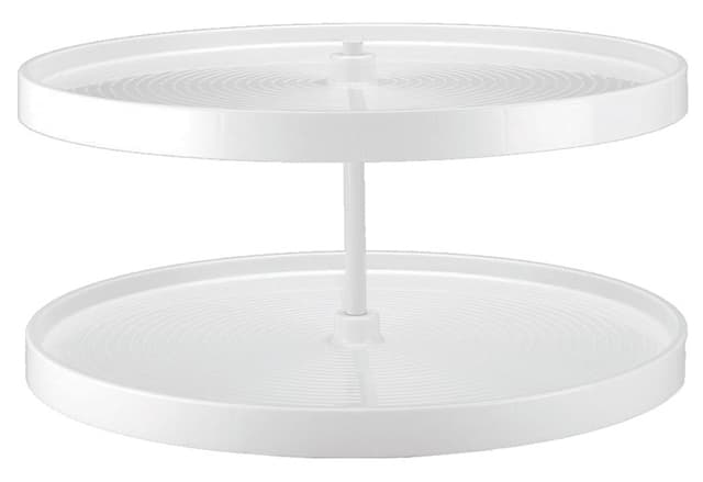 Shaft Bottom Mount Hardware or Polymer Full Circle 2-Shelf Lazy Susans