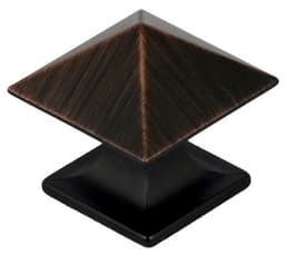 PRO Value Elite Series Oil Rubbed Bronze 1-1/4" (32 mm) L x 1-1/4" (32 mm) W Knob, - SZELI3-ORB