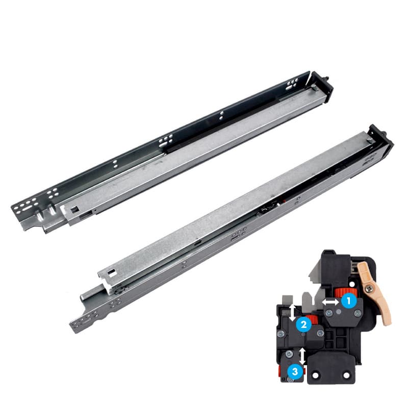 PRO Value PRO600 3-Pair Box 24" Soft-Close Full Extension 150 lb Undermount Drawer Slide, Zinc, 0684250552961 3