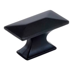 PRO LUXE Cabana Series Matte Black 1-3/4 in (44 mm) L x 15/16 in (24 mm) W Knob, -SZ17MB