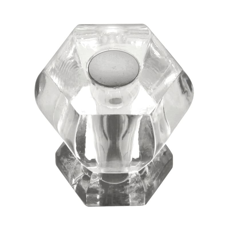 PRO LUXE Zen Crysacrylic/Polished Nickel 1-3/16" (30 mm) Diameter Knob, SZ52CA14
