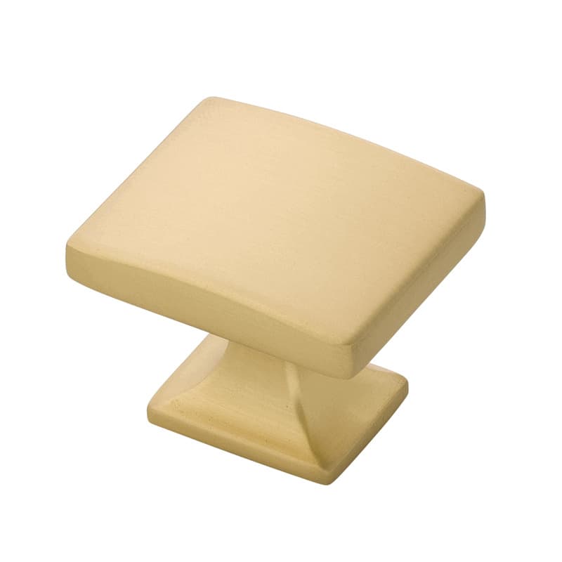 PRO LUXE Transcribe Series Brushed Golden Brass 1-7/16 in (37 mm) L x 1-1/4 in (32 mm) W Knob, -SZ57BGB