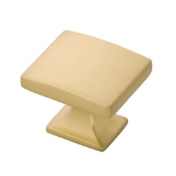PRO LUXE Transcribe Series Brushed Golden Brass 1-7/16 in (37 mm) L x 1-1/4 in (32 mm) W Knob, -SZ57BGB