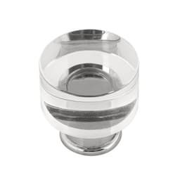 PRO LUXE Lucent Series Crysacrylic/Chrome 1-1/4" (32 mm) Diameter Knob, - SZ78CACH