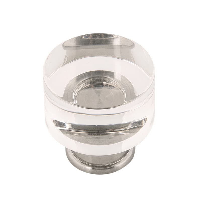 PRO LUXE Lucent Series Crysacrylic/Satin Nickel 1-1/4" (32 mm) Diameter Knob, - SZ78CASN