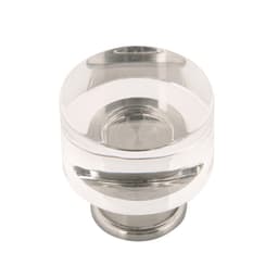 PRO LUXE Lucent Series Crysacrylic/Satin Nickel 1-1/4" (32 mm) Diameter Knob, - SZ78CASN