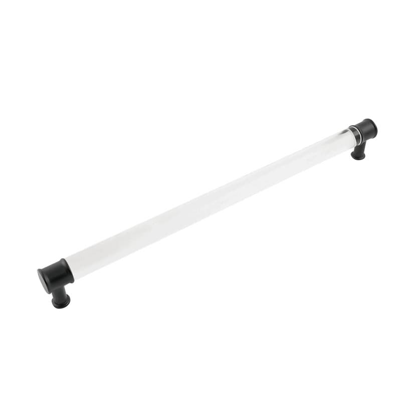 PRO LUXE Lucent 12" (305 mm) Center to Center Crysacrylic/Matte Black Pull, SZ79CAMB