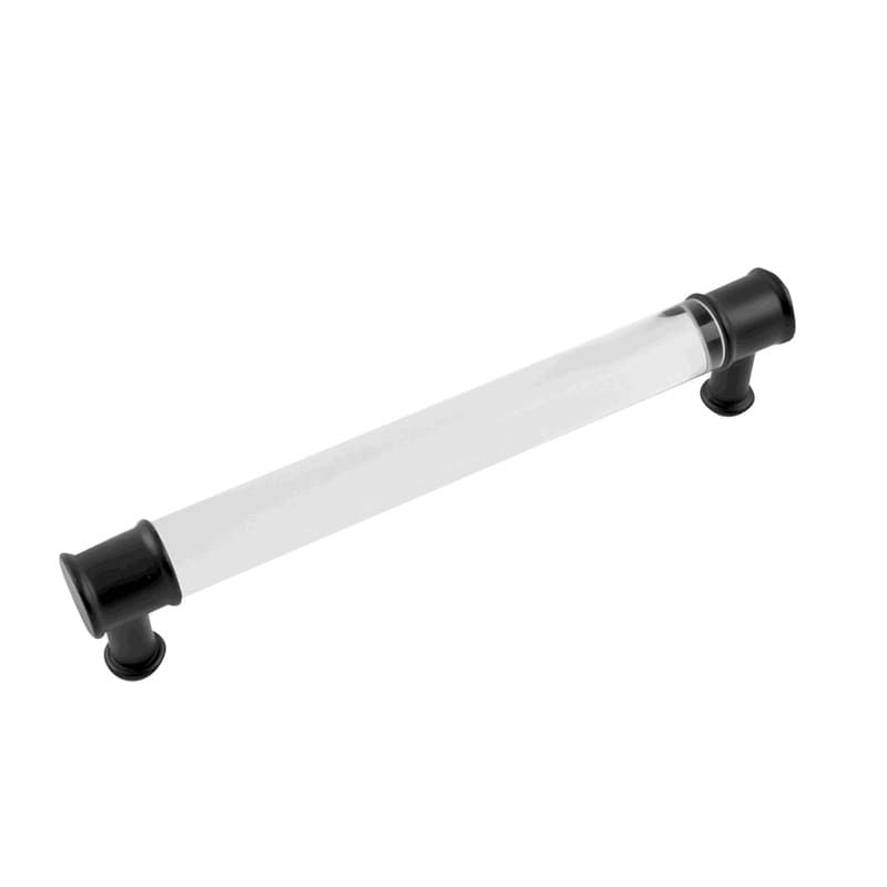 PRO LUXE Lucent Series 6-5/16" (160 mm) Center to Center Crysacrylic/Matte Black Pull, - SZ81CAMB