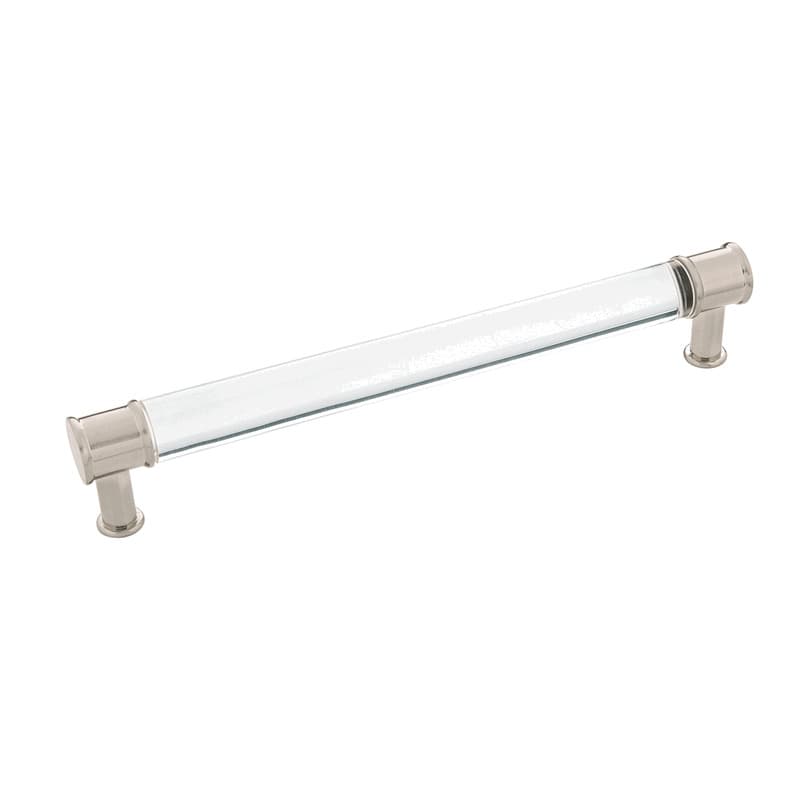 PRO LUXE Lucent Series 7-9/16" (192 mm) Center to Center Crysacrylic/Satin Nickel Pull, - SZ82CASN