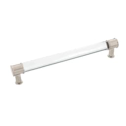 PRO LUXE Lucent Series 7-9/16" (192 mm) Center to Center Crysacrylic/Satin Nickel Pull, - SZ82CASN