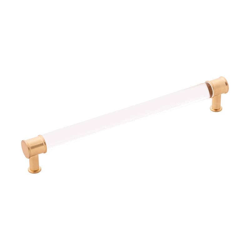 PRO LUXE Lucent 8-13/16" (224 mm) Center to Center Crysacrylic/Brushed Golden Brass Pull, SZ83CABGB