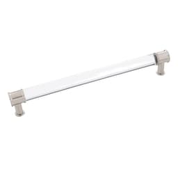 PRO LUXE Lucent Series 8-13/16" (224 mm) Center to Center Crysacrylic/Satin Nickel Pull, - SZ83CASN