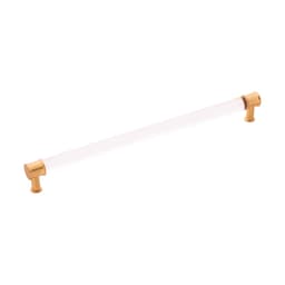 PRO LUXE Lucent Series 12" (305 mm) Center to Center Crysacrylic/Brushed Golden Brass Pull, - SZ79CABGB