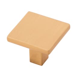 PRO LUXE Pristine Series Brushed Golden Brass 1-1/4 in (32 mm) L x 1-1/4 in (32 mm) W Knob, -SZ112BGB