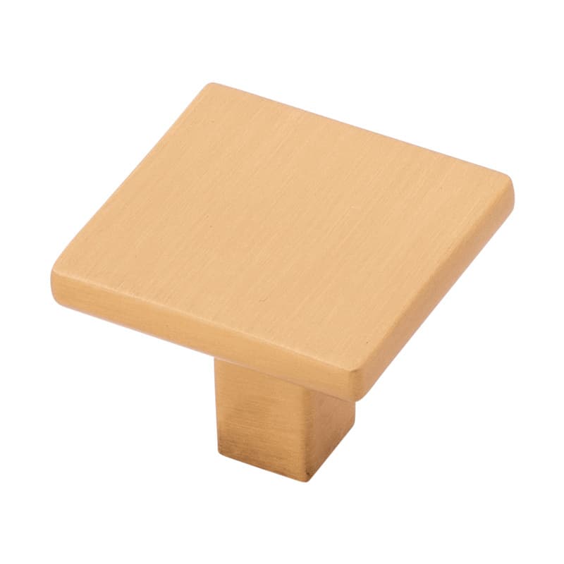 PRO LUXE Pristine Brushed Golden Brass 1-1/4" (32 mm) L x 1-1/4" (32 mm) W Knob, SZ112BGB