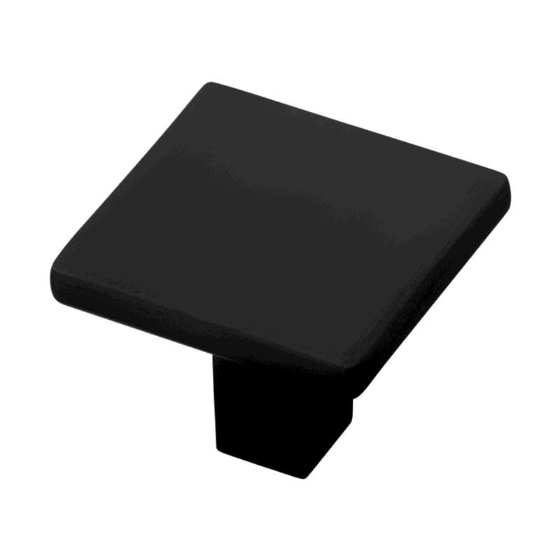 PRO LUXE Pristine Series Matte Black 1-1/4 in (32 mm) L x 1-1/4 in (32 mm) W Knob, -SZ112MB