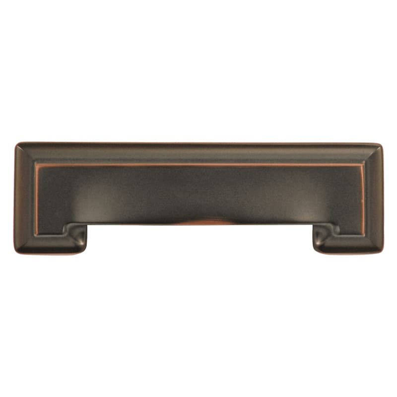 PRO LUXE Gallery 3" (76 mm) Center to Center Oil Rubbed Bronze Highlighted Cup Pull, SZ123OBH