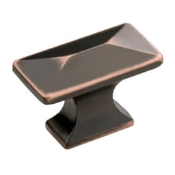 PRO LUXE Cabana Series Oil Rubbed Bronze Highlighted 1-1/4 in (32 mm) L x 11/16 in (17 mm) W Knob, -SZ16OBH