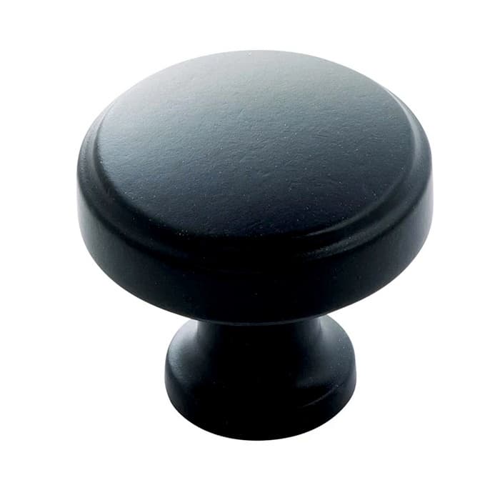 PRO LUXE Refined Matte Black 1-1/4" (32 mm) Diameter Knob, SZ93MB