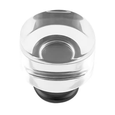 PRO LUXE Lucent Crysacrylic/Matte Black 1-1/4" (32 mm) Diameter Knob, SZ78CAMB
