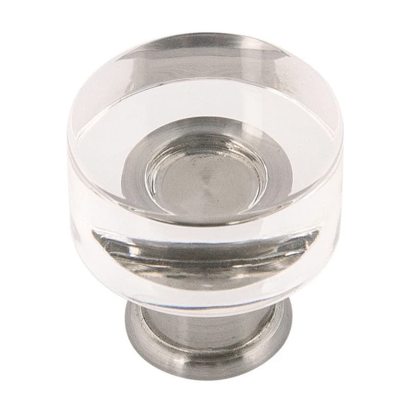 PRO LUXE Lucent Series 1" (25 mm) Center to Center Crysacrylic/Satin Nickel Knob, - SZ77CASN