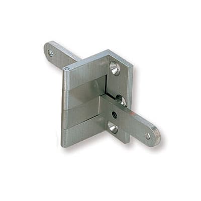 Sugatsune Free Swinging 3/4" Overlay Overlay Angle Hinge, Screw-on Satin Nickel - AHW-24/SN