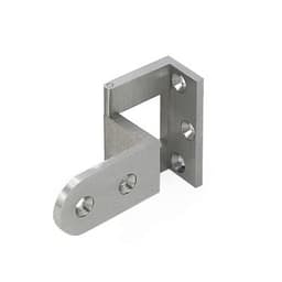 Sugatsune Free Swinging 3/4" Overlay Overlay Angle Hinge, Screw-on Satin Nickel - AHS-20/SN