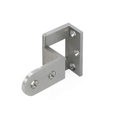 Sugatsune Free Swinging 3/4" Overlay Overlay Angle Hinge, Screw-on Satin Nickel - AHS-20/SN
