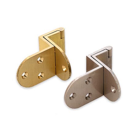 Sugatsune Free Swinging Half overlay Overlay Angle Hinge, Screw-on Satin Brass - AHB-18/SB