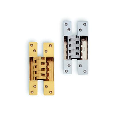 HES-3038 Invisible 180˚ Opening Concealed Hinge, Polished Brass