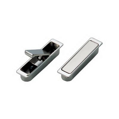 Oval Lever Handle, 100mm L Nickel - Sugatsune FH-100BM-00