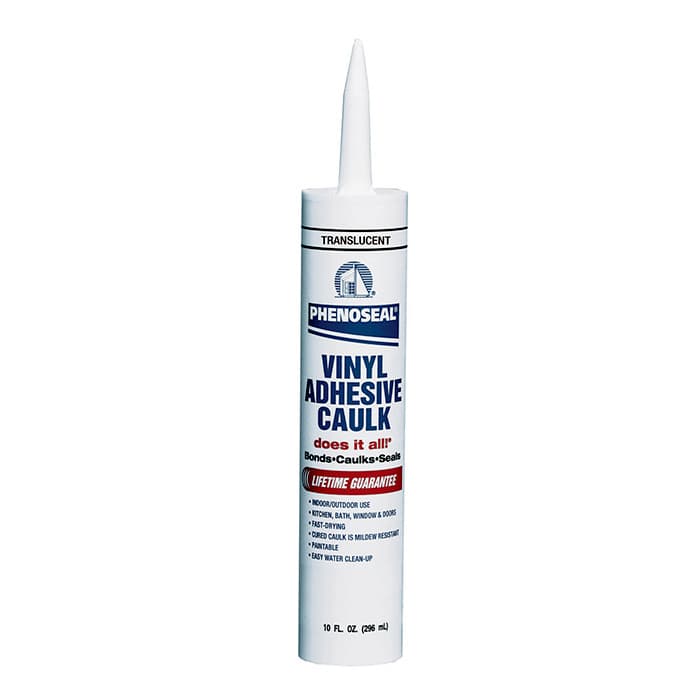 Phenoseal All-Purpose Vinyl Adhesive Caulk, 10 Fl oz Cartridge, White