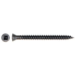 Würth #6 x 2-1/4" Flat Head Drywall Screw Square Drive - Sharp Point Twinfast Thread Black, 3670000179961 1000 - 1000/Box