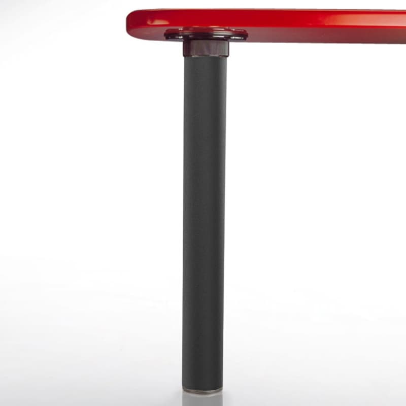 Isola steel table leg brushed chrome 27-3/4 in