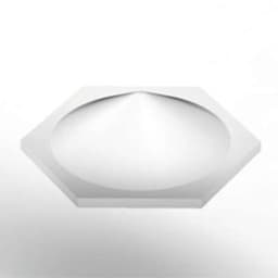 Bumpon™ Quiet Protective Bumper, Hexagonal-Cone, Clear/Transparent, 132/Sheet