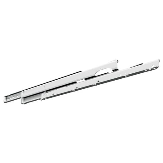 Fulterer FR6500 10-Pair Box 22" Soft-Close Side Mount Over-Travel 125 lb Epoxy Coated Euro Slide, White, 1207