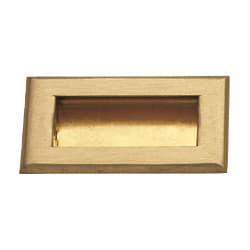Knape and Vogt Recessed Pulls Solid Brass 1-3/4" x 3-1/4" x 9/16" Dull Brass, 819X BR