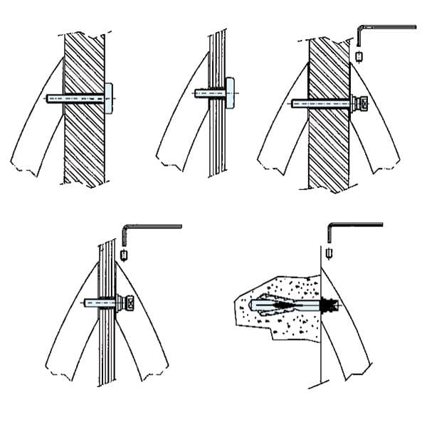 Sugatsune single handle mounting kit for dsi-4400-15 dkit-2/15-2