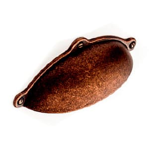 Sugatsune ES-Z405 Series 2-1/2" (64 mm) Center to Center Matte Antique Copper Cup Pull, - ES-Z405-64/AC