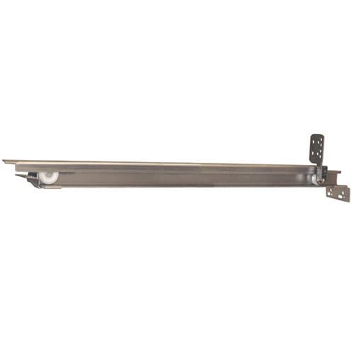 Houck 22" Safety Stop/Lock Open Full Extension 100 lb Center Bottom Mount Drawer Slide, Zinc, BAE5S0S22000