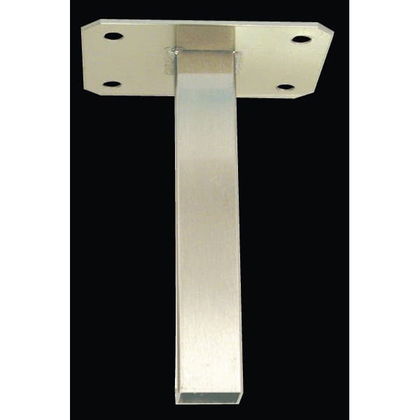 Reeve 16-gauge steel table leg 18" h x 1" square sat in zinc leg-18-znc