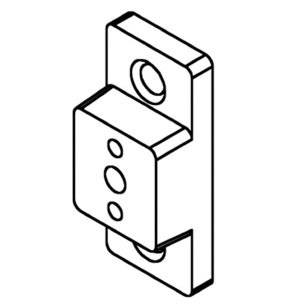 Drawer Slide Spacers Heavy-Duty Nylon Brackets, Rectangular 1/2", White