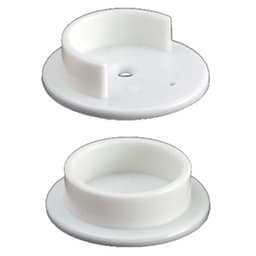 1-3/8" Diameter Round Plastic Flanges Open & Closed, Pair Sets and Bulk Packs - Bainbridge Manufacturing 1324WH-42 WHOLE