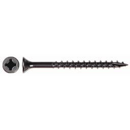 Würth #8 x 3" Flat Head Assembly Screw Combo Drive - Type 17 Auger Point Coarse Thread Black, 3670000062961 1000 - 1000/Box