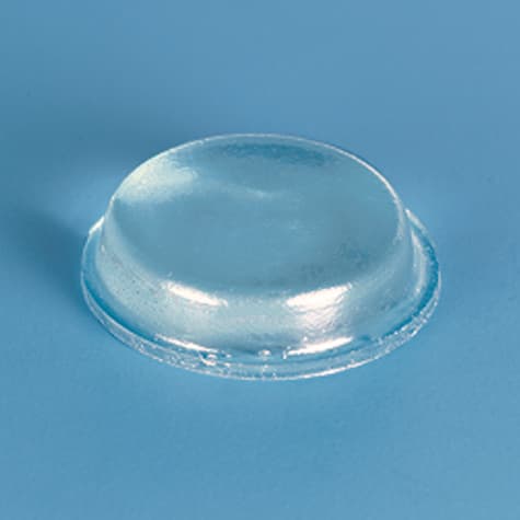 BS 1/2" Diameter Self-Adhesive Protective Bumper, Cylindrical/Flat-Top/Circular, Clear, 9/64" High, 5000/Box
