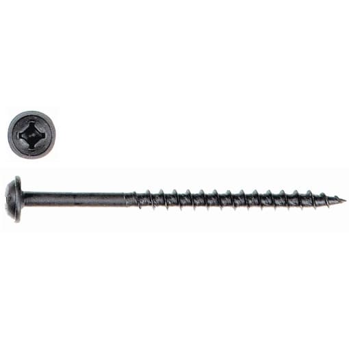 Würth #8 x 3" Washer Head Installation Screw Phillips/Square Drive - Sharp Point Coarse Thread Zinc, 3670000201961 1500 - 1500/Box