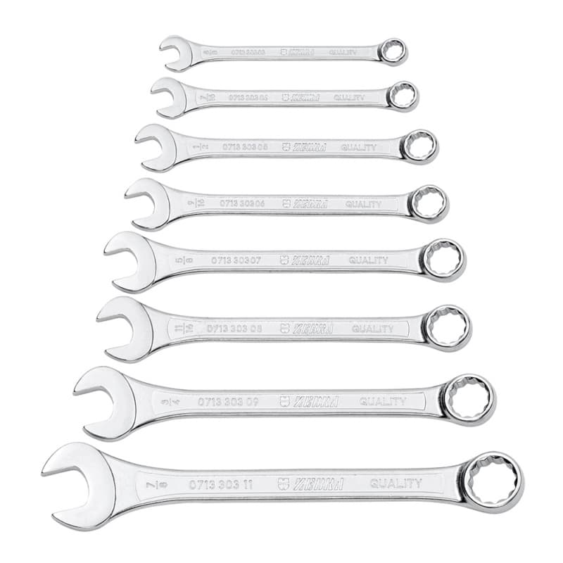 Zebra Powerdriv® (12-Point) Combination Wrench Set, Short Type (8 Pieces)