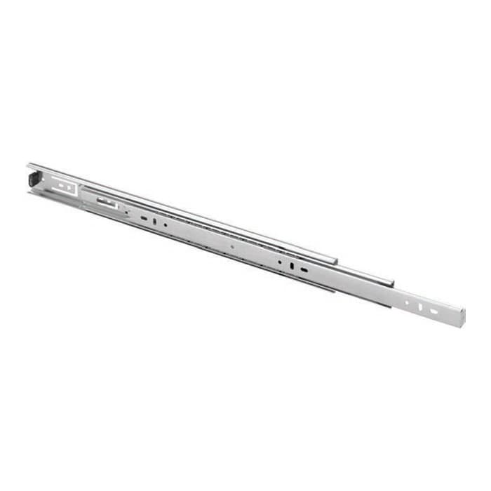 Fulterer FR5045 20" Hold-In/Anti-Rebound Side Mount Full Extension 100 lb Ball Bearing Drawer Slide, Zinc, 5265