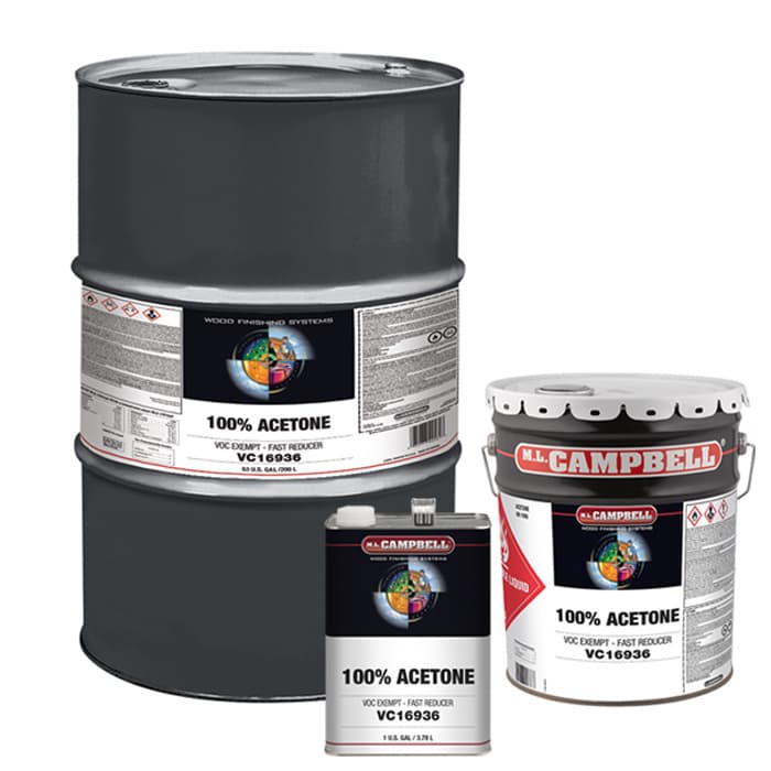 Fast Reducer Voc Exempt Solvent_Acetone 1 Gallon - Ml Campbell 00VC16936-20