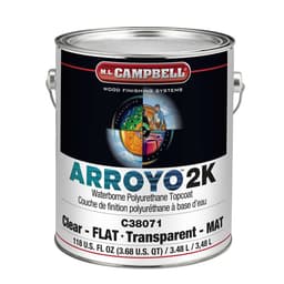 Arroya 2K Wb 2K Topcoat Clear Flat, 1 Gallon - Ml Campbell 000C38071-16